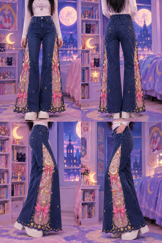 Moonlit Magic High-Rise Flare Jeans